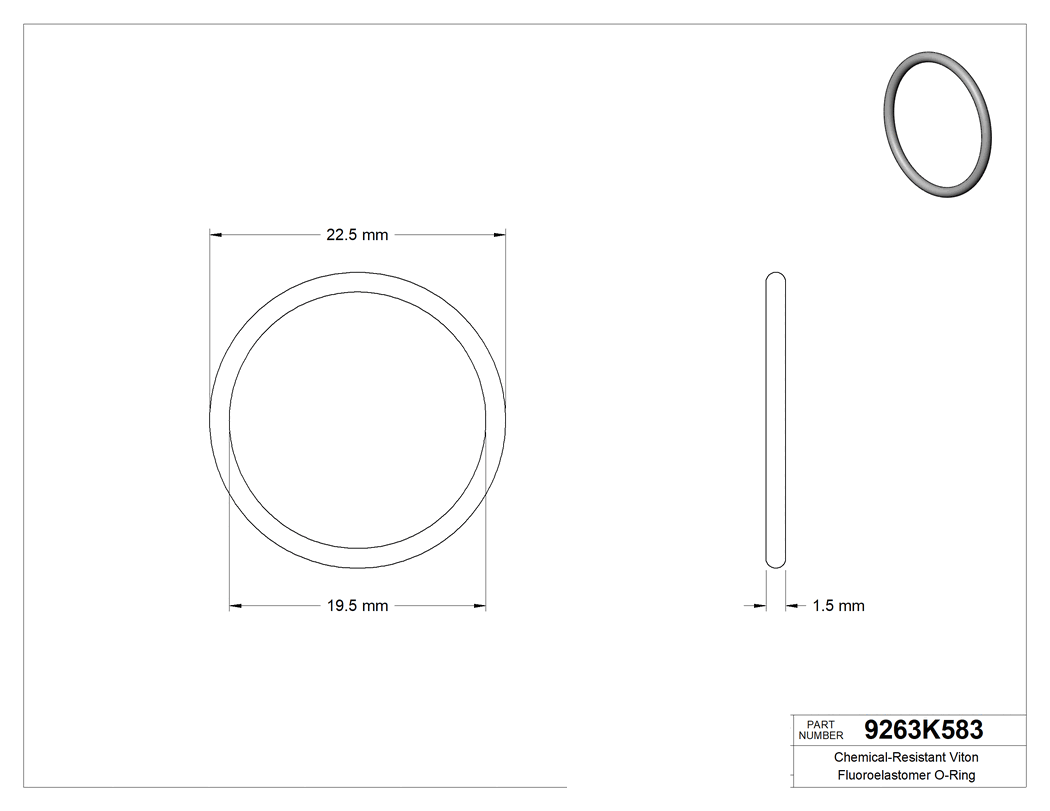 Technical drawing - 9263K583